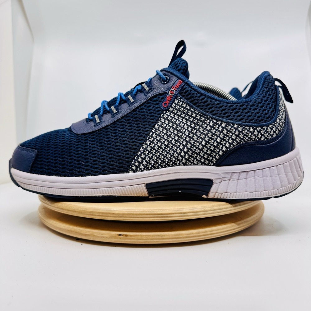 Orthofeet 616 Edgewater Men's 11 2E XX Wide Blue Knit Casual Sneakers shoes